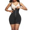 Women Slimming High Waist Lace Tummy Control Butt Lifter Zippered Crotch Shapewear Body Shaper